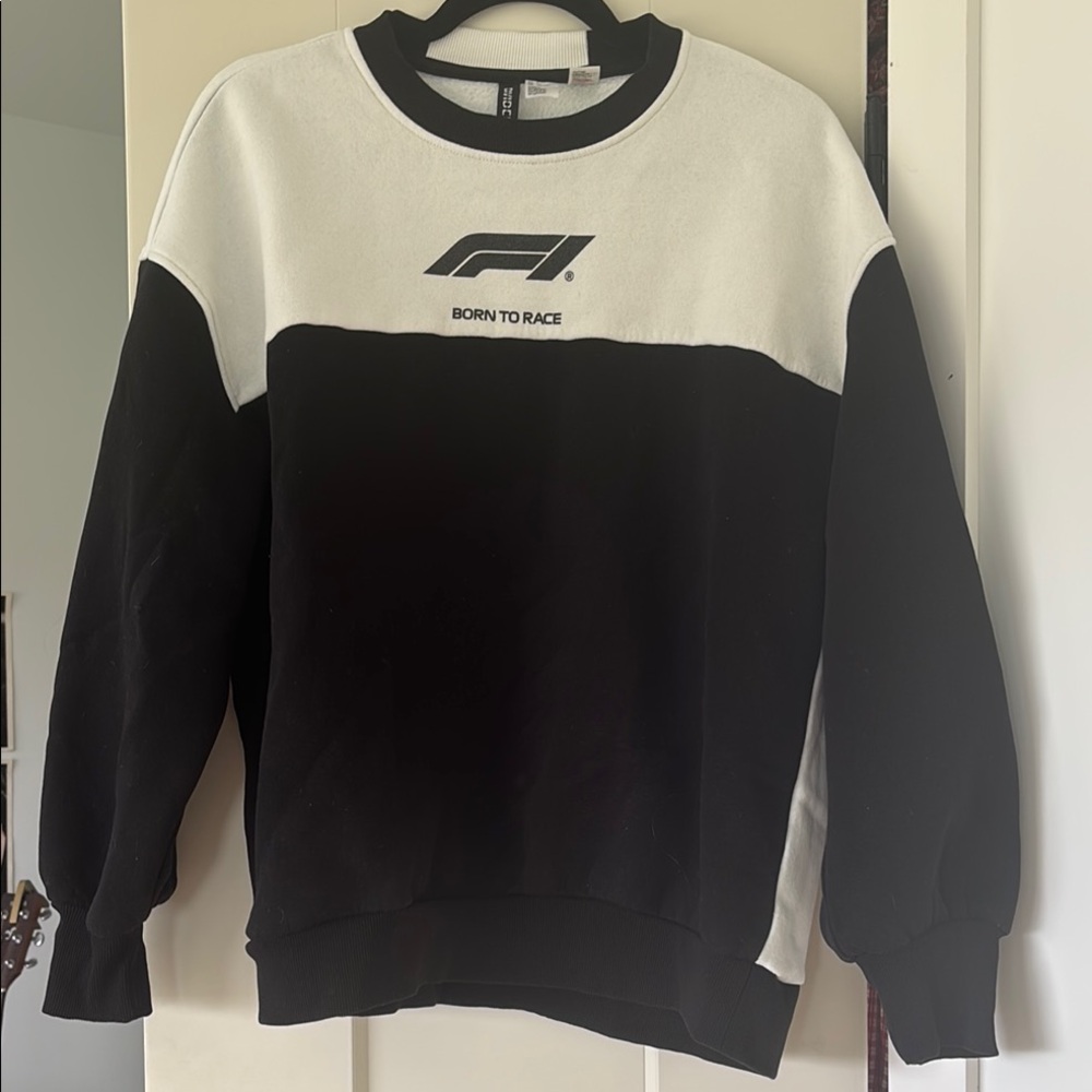 H&M Black and White Crewneck Sweater